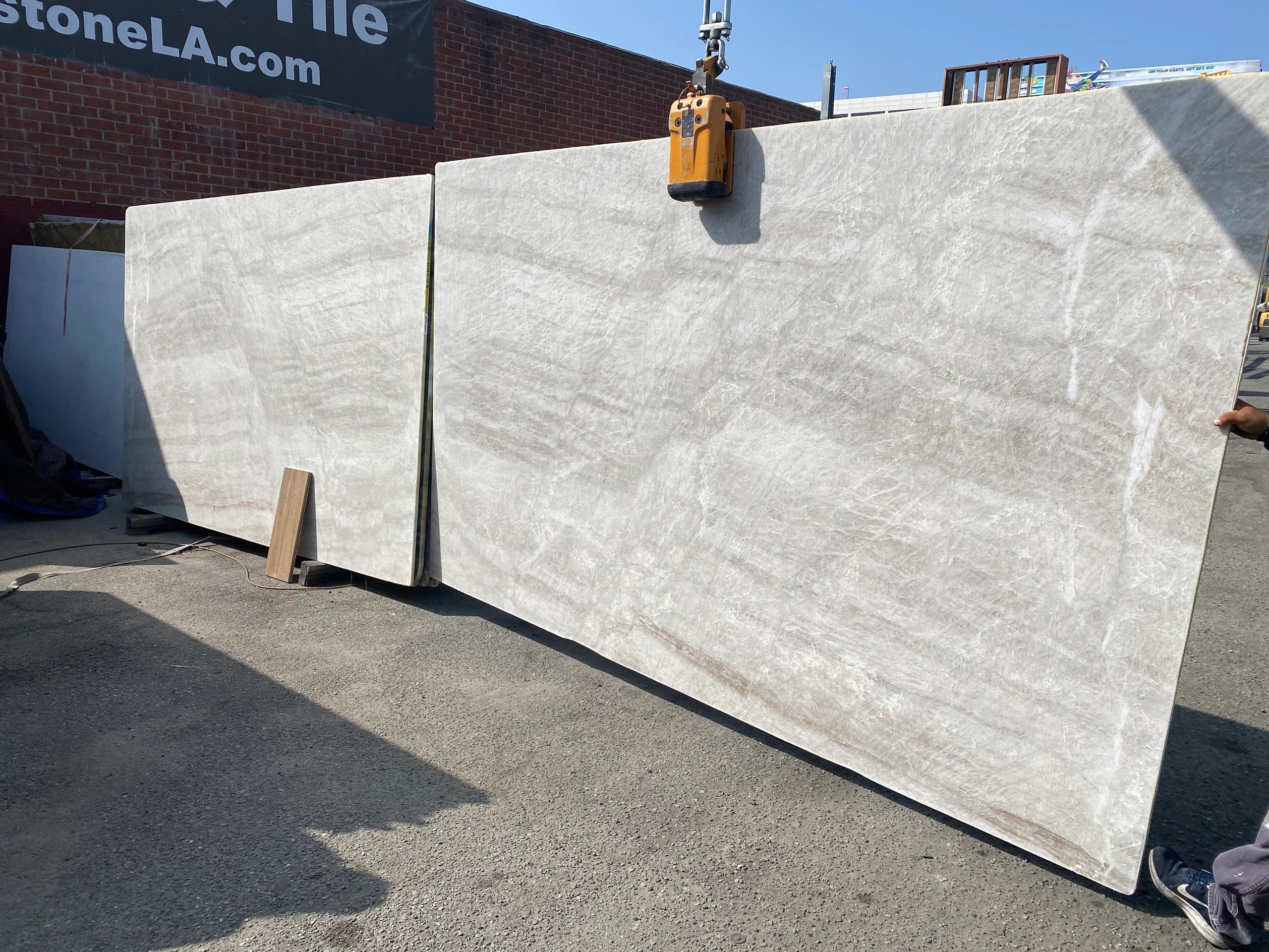 Niaca Taj Mahal Quartzite Slab Leather Finish from Royal Stone